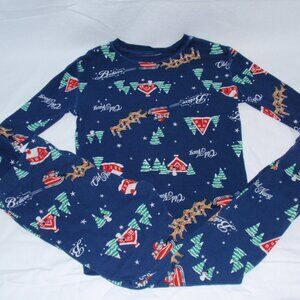 Old Navy Boys Christmas Santa Winter Cotton Pajamas PJs Sz 12 XL